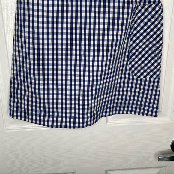 Tory Burch Sport Gingham Plaid Tennis Golf Skirt Blue/White Preppy Academia XS - Picture 4 of 11
